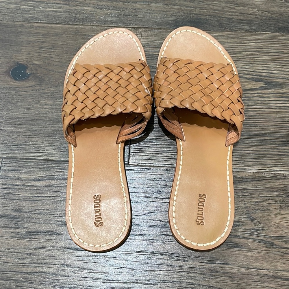 Soludos woven slides, sz 8